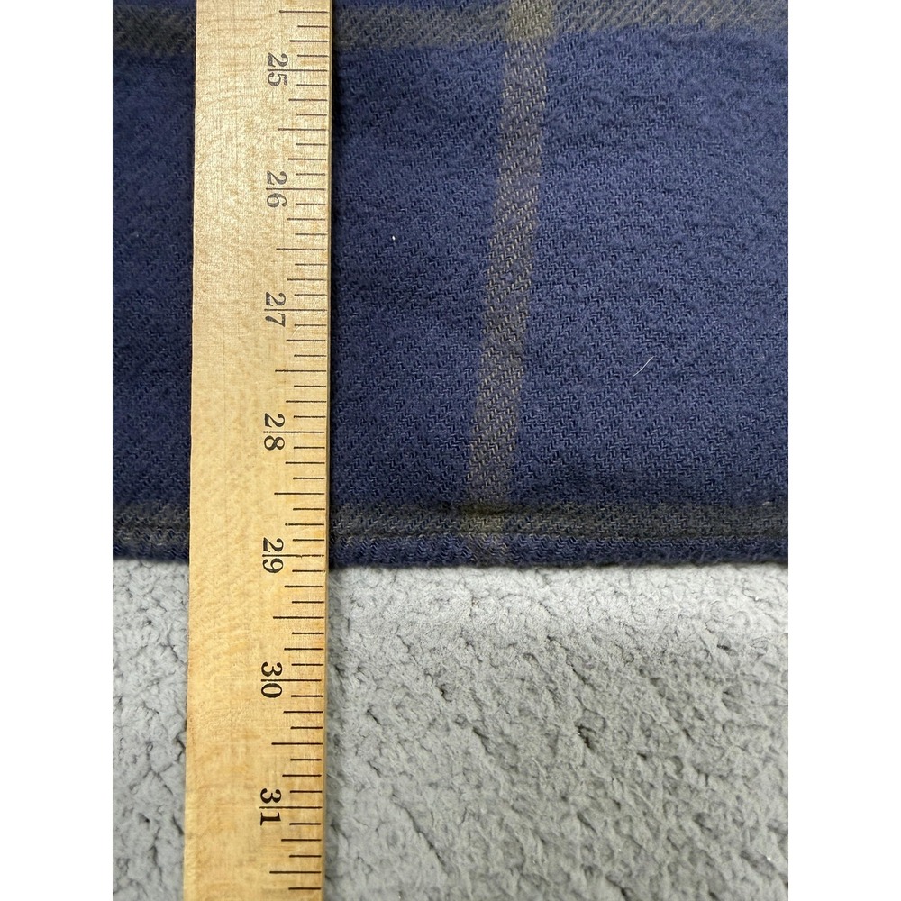 Wallace & Barnes Shirt Mens 2XL Blue Plaid‎ Flannel Long Sleeve Button Up Casual - Picture 7 of 8